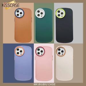 KISSCASE For iPhone 13 Pro Max Little Fat Girl Solid Color Cute Colorblock Round Lens Soft TPU Shockproof Protective Cover Case For iPhone 13 Pro Max 13 12 Pro Max 12 11 XR XS Max X