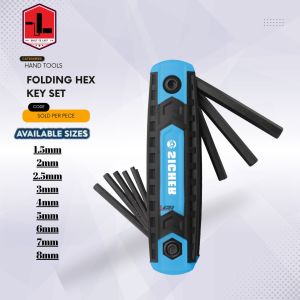 SICHER by L26 8Pcs Portable Pocket Ball Point Hex Key Ring Wrench Set 1.522.534568mm