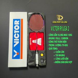 Vợt Cầu Lông Victor Ryuga Metallic Full Hộp Khung Carbon Căng Sẵn 11kg Max 12.5kg Kèm Cuốn Cán Túi Nhung