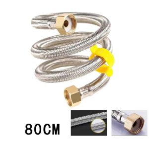 1/2" Angle Valve 2 Way SUS Faucet 1 In 2 Out Double Switches Control For Washing Machine Toilet