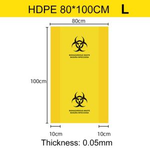 ❤️【Local Warehouse】【S/M/L】Thicken Medical Garbage Bag Hospital Biohazard Supplies Medicals Garbage Pouch Waste Disposal Bag ZJJ-Medical-Waste-Bag