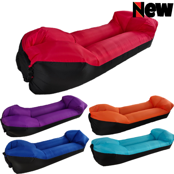 Outdoor Portable Air Inflatable Sofa Bed With Head Rest Pillow Heavy