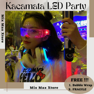 Kacamata LED Light Party Luminous Glasses Acrylic RGB - Transparan