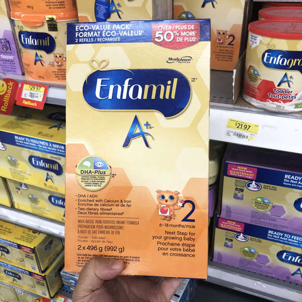 ♭Direct mail to Canada Mead Johnson Section 2 Infant Milk Powder Enfamil A DHA Boxed 992g★ Lazada