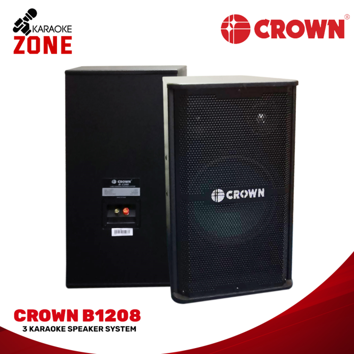 Crown B-1208 650W max power 3 Way Karaoke Speaker System | Woofer ...