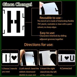 Ginca 42 pcs thư Giấy nến 3 inch lồng vào nhau thủ công Giấy nến kit tái sử dụng bảng chữ cái nhựa mẫu