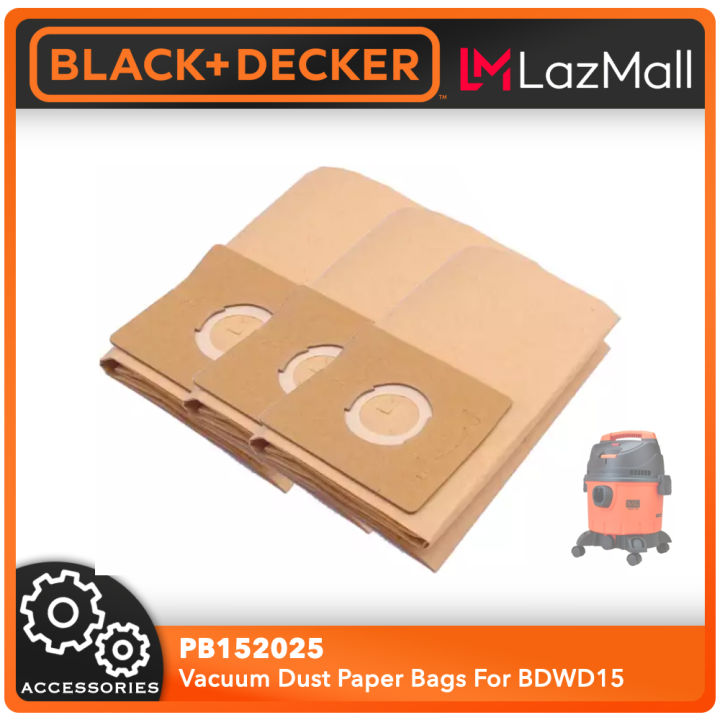 BLACK & DECKER PB152025 Vacuum Cleaner Dust Paper Bags For Model BDWD15