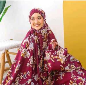 mukenah dewasa motif bunga alat sholat diskon mukenah murah