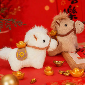 Adorable Horse Plush Mascot Keychain Soft Stuffed Toy Doll 2026 Year of the Horse Ornament
