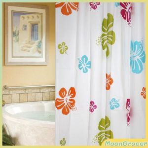 M.G Bathroom Waterproof Shower Curtain Cartoon Pattern 1.8*1.8m With 12 Hooks