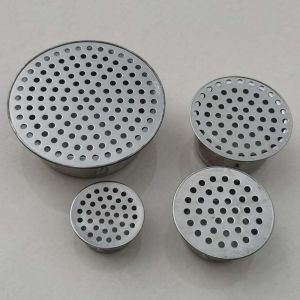 NOBLELUX Anti-blocking Gutter Guard Net Round Hole SUS 304 Stainless Steel Drainage Mesh Cover Sturdy Secondary Drainage Anti Clogging Filter Outdoor Use