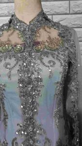 set kebaya akad nikah kebaya pesta silver kebaya modern kebaya ibu hajat
