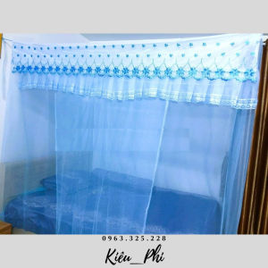 Màn ngủ cho người lớn chỗng muỗi - màn tuyn có cửa thêu ren thái lạnh 1m4 m6 m8 2m2 chống muỗi gấp gọn