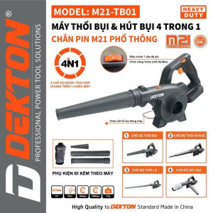 Máy thổi bụi bằng pin Dekton M21-TB01 Chân Pin Phổ Thông 6 Tốc Độ
