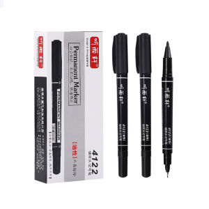 Calistouk 2Pc Black/Red/Blue Waterproof Fadeless Black Ink Token Pen Garden Marker Pen Gardening Plant Labeling Stationery School Office Supplier