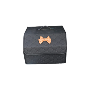 Universal Car Trunk Storage Box With Leather Finish Nonslip Bottom For Vehicle Organization And Safety
