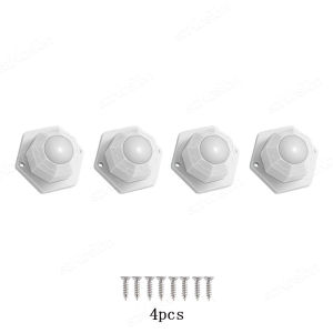 4Pcs Universal Wheel Mini Swivel Wheels Self Adhesive Caster Stainless Steel Nylon Furniture Table Casters 360 Rotation Pulley