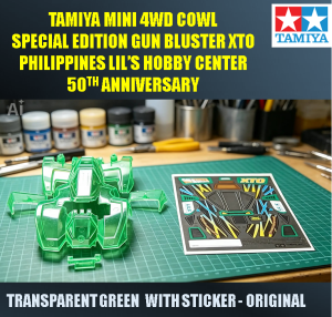 Tamiya Mini 4WD Cowl Special Edition Gun Blaster XTO Transparent Green with Sticker - Original
