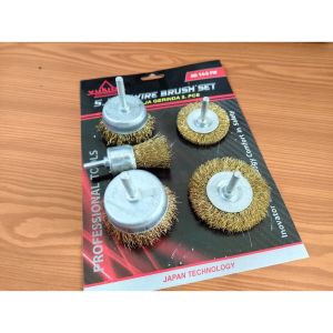 PROMO !!! SIKAT MANGKOK KAWAT MINI BAJA KUNING SET 5 PCS MATA BOR SIKAT BAJA GERINDA YUKIDO