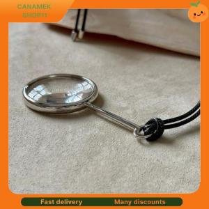 ❣️❣️❣️ Creative Fun Magnifier Design Long Pendant Necklace For Women Fashion Black Leather String Sweater Chain Jewelry Accessory
