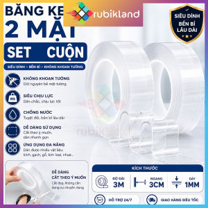 [1 Cuộn] Băng Keo Nano Silicon 2 Mặt Siêu Dính Không Khoan Tường Chống Nước Trong Suốt Đồ Chơi