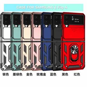 Cross-Border Application Galaxy Z Fold3/4/5 Sergeant Push Window Samsung Folding Screen Z6 Phone Case Ring Holder