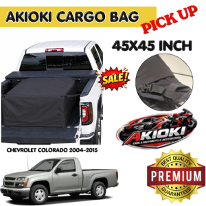 AKIOKI Pickup Cargo Bag for Chevrolet Colorado 2004-2015 45×45 Inch Heavy Duty Waterproof Truck Bed Cargo Storage with Mesh Cap