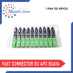 Fast Connector Buka SC APC Fiber Optik FTTH [10 Pcs]