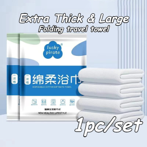 Extra Thick & Large Disposable Cotton Soft Bath Towel Folding Travel Towel For Trip Camping
