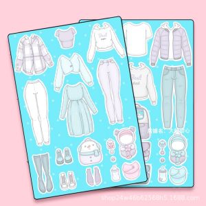 Winter Family Doll House Girl Dress Up quiet book doll house quiet book big quiet book for kids squishy book quiet book toca boca quiet book doll house handmade book princess book dress up sticker book stiker book cute murah goodies birthda