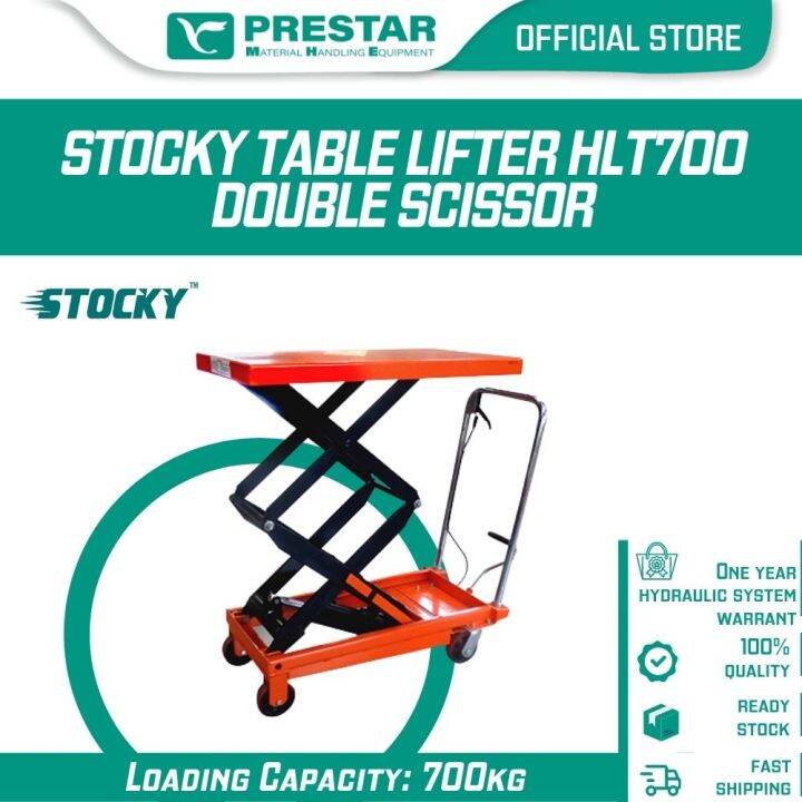 Prestar Mhe Stocky Hydraulic Table Lifter Lifting Kgs Manual Hydraulic Double Scissor