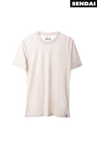 Sendai เสื้อยืดคอกลม Super soft สีเบจ