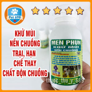 MEN PHUN KHU MÙI NỀN CHUỒNG 50ml giảm mùi hôi chuồng trại giúp nền chuồng khô ráo vật nuôi khỏe mạnh