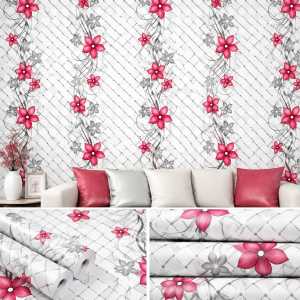 Wallpaper Sticker Dinding Ruang Tamu Murah Motif Bunga Teratai Kembang Minimalis Elegan Mewah