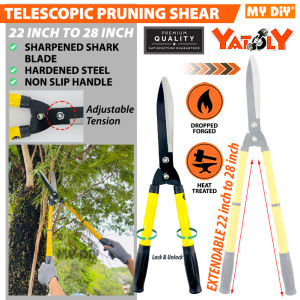 MYDIYHOMEDEPOT - Yatoly Garden Grass Shear Cutter Grass Trimmer Pruning Shear Telescopic Handle Gunting Rumput 22"-28"