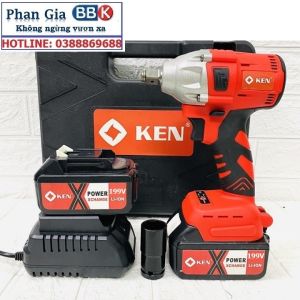 Máy Siết Bulong KEN 199V Khoan Pin Bắn Vít Siết ốc KHÔNG CHỔI THAN Loại 2 PIN