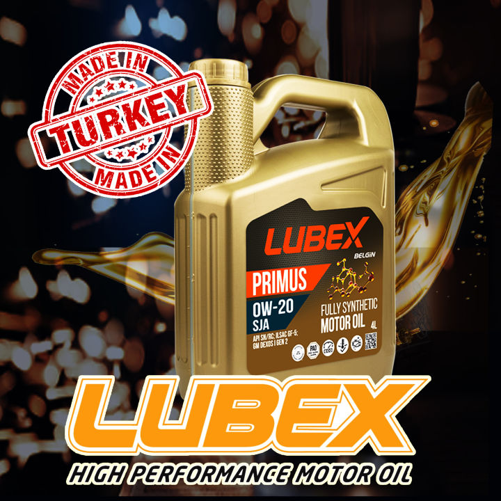 Lubex 0W20 SJA PAO ENGINE Oil 4L Fully Synthetic Engine Oil For Toyota ...