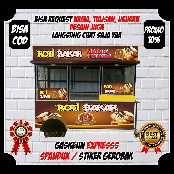 spanduk gerobak jualan roti bakar viral spanduk banner jualan makanan ...