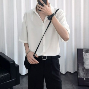 ! จัดส่งจากกรุงเทพฯ 1-2 วัน!ชุดเซ็ทผู้ชาย เสื้อผู้ชาย เสื้อแฟชั่นผญ เสื้อเชิ้ตแขนสั้นเกาหลี + กางเกง