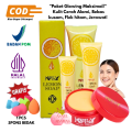 Promo Kelly Paket  wajah Glowing 3 IN 1 Cream kelly Pearl, Lemon soap Original  Halal, BPOM Gratis Masker/Spons Bedak. 