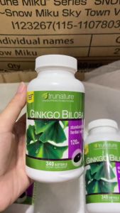 Viên Uống Bổ Não Tăng Cường Trí Nhớ Tuần Hoàn Não Trunature Ginkgo Biloba 120mg (Bill Mỹ) 340 Viên - - Giúp giảm các triệu chứng liên quan đến tuần hoàn máu kém như chóng mặt đau đầu ù tai tê bì tay chân. - Giúp ngăn ngừa hoặc làm chậm quá trình suy