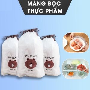 Combo 100 Màng Bọc Thực Phẩm Co Giãn Hình Gấu Polupar Brown – An Toàn Tiện Lợi Bảo Quản Tươi Ngon