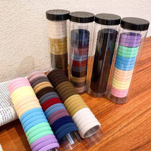 20pcs ikat rambut tabung premium / ikat rambut polos korea premium toples warna warni