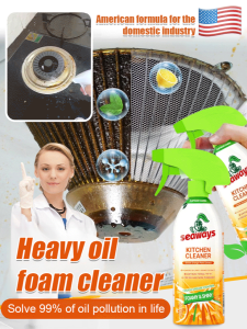 Heavy Duty Kitchen Degreaser Spray for Stove Top Oven and Range Hood Foaming Cleaner Removes Stubborn Grease Stove Top Grease Cleaner Kitchen Deep Cleaning