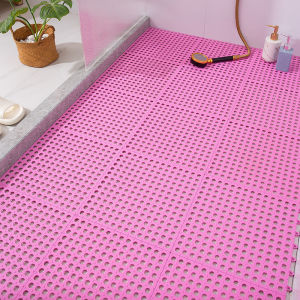 1/2/3 Pieces Of 30x30cm Anti Slip Pvc Bathroom Mat With Circular Drainage Holes And Suction Cups Quick Drying Shower Mat Suitable For Home And Hotel Bathrooms Square Adjustable And Durable Shower Mat