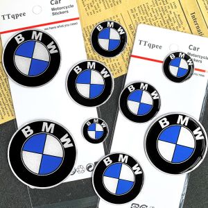 For BMW Logo Three-dimensional Reflective Soft Adhesive Sticker Motorcycle Fuel Tank Decoration Sticker BMW X1 X3 X5 X6 Car Badge Sticker