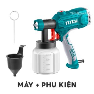 Máy phun sơn cầm tay Total công suất 450W - 530W lưu lượng tối đa 380ml/phút béc phun 2.5mm Chuyên dùng sơn PU sơn dầu sơn đa năng