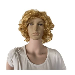 Stage Color cos Anime Festival Mens Womens Kids Prom Marilyn Monroe Performance Wig Beige