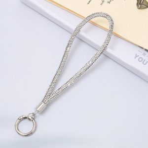 NAELIN Sáng sủa Dây đeo điện thoại đính đá  tuyến Lấp lánh Dây chống thất lạc treo Sang trọng Dây đeo cổ tay pha lê Phụ kiện điện thoại