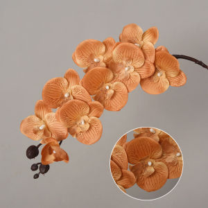 VOYUE Wedding Decoration Home Supply Silk Flower 3D Phalaenopsis Real Touch Plants Simulation Butterfly Orchid Artificial Flower